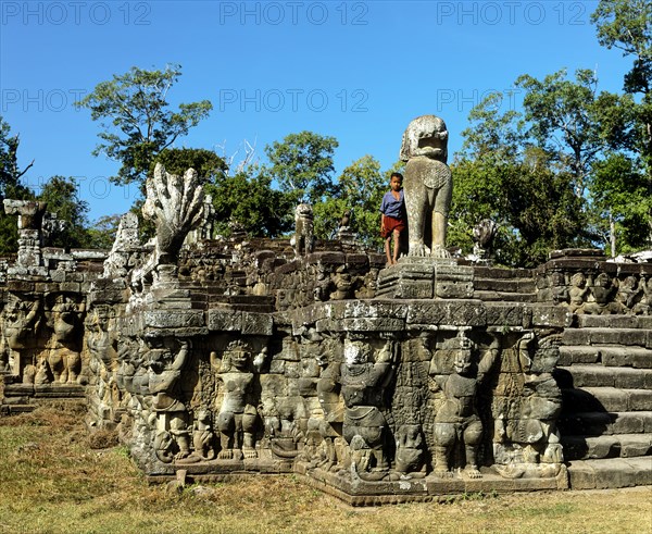 Boy on the Terrace of the Elephants