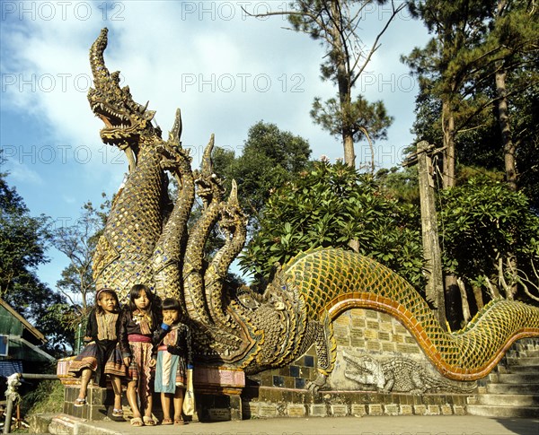 Children at the Naga staircase