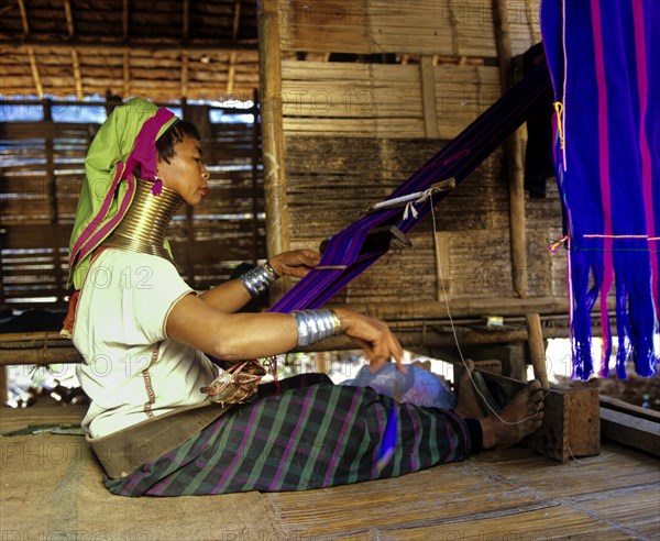 Long-necked woman of the Padaung mountain tribe