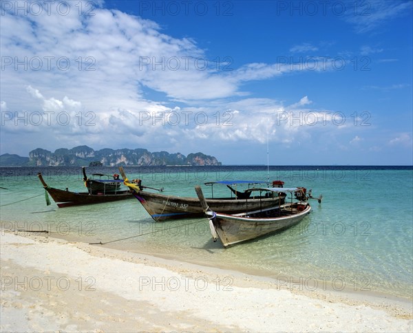 Longtail boats at Phra Nang Beach