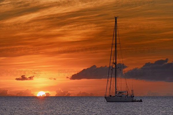 Sailboat at sunset