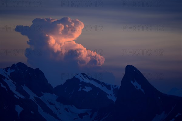 Thundercloud above the Lechquellen Mountains or Lechquellen range