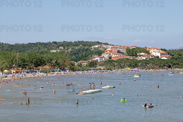 Tourists on a beach