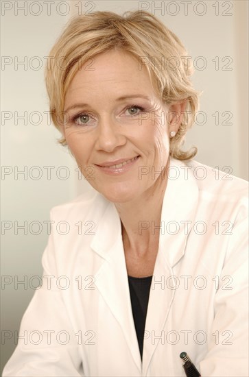 Female doctor in a white coat