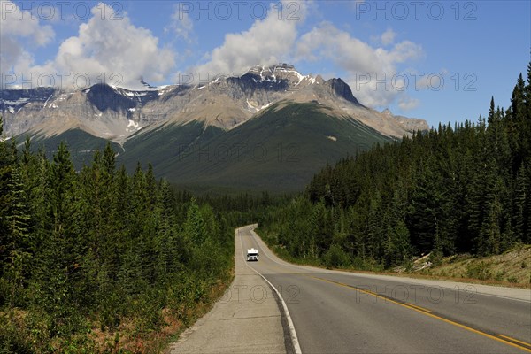 The Icefields Parkway through the Rocky Mountains