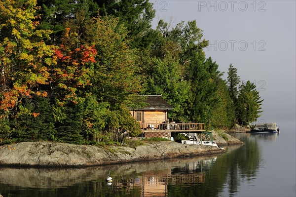 Log cabin at Lac Tremblant