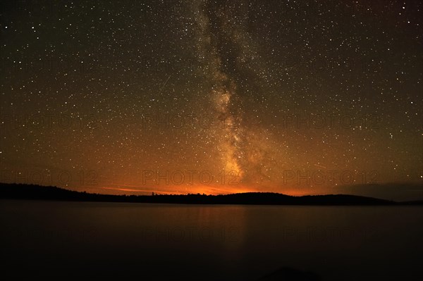 Starry sky with the Milky Way glowing