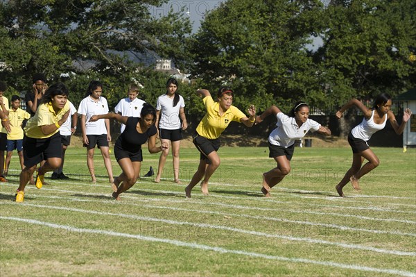 Running competition at sports day of St George's School