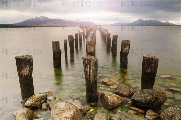 Old pillars of a jetty