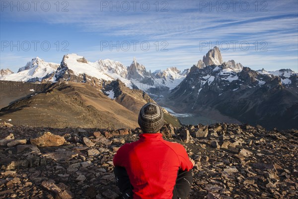 Hiker at the Loma del Pliegue Tumbado