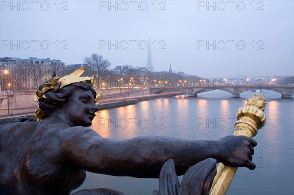 Pont Alexandre III and Seine river