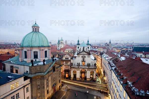 View from the Old Town Bridge Tower on the Church of St. Francis Seraph