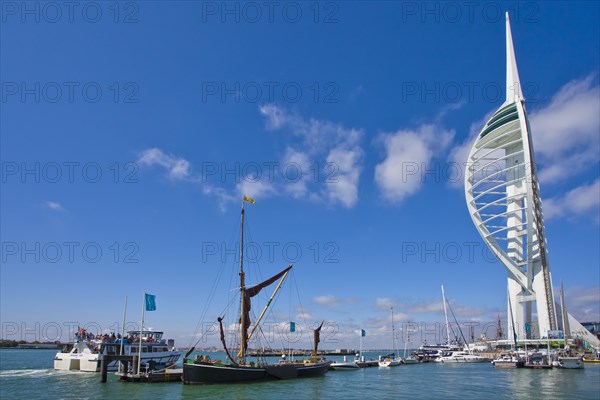 Excursion boat and boats in the harbour