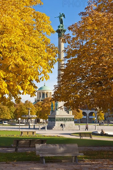 Jubilee Column in Schlossplatz square