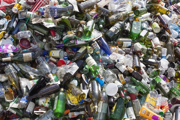 Glass collected for recycling