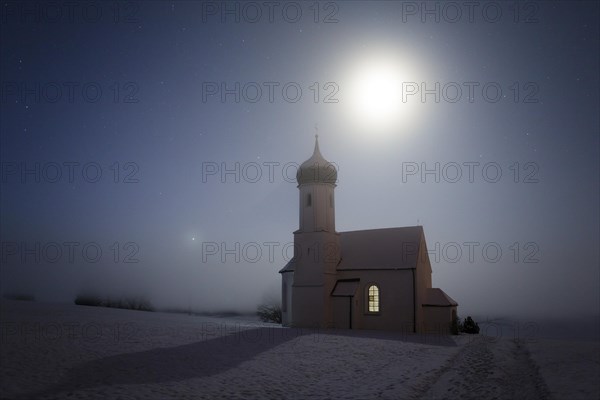 Moonlit St. Johannisrain church