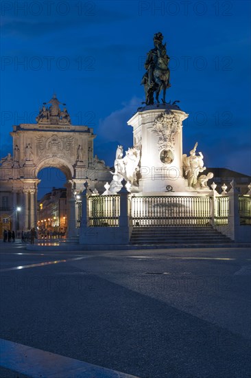 Rua Augusta Arch triumphal arch at the Praca do Comercio square