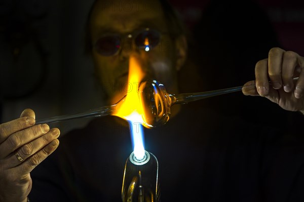 Glassblower at work