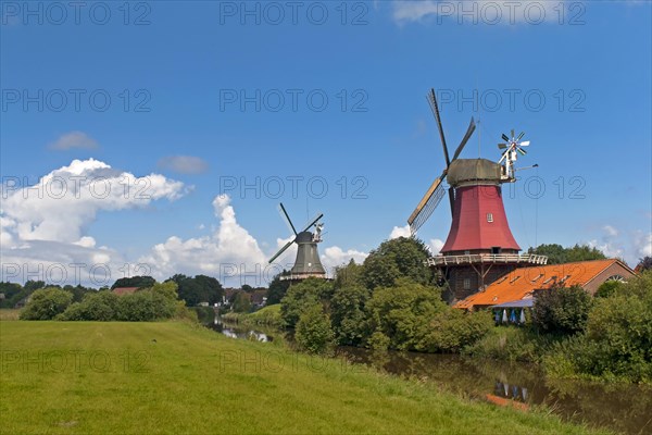 Greetsiel twin windmills