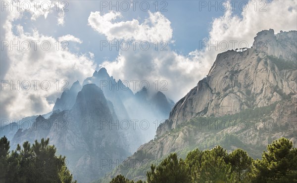 Cliffs in clouds