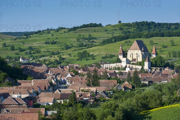 Village with fortified Saxonian churches