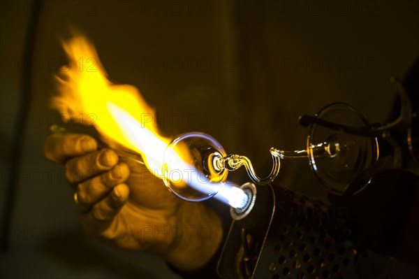 Glassblower at work