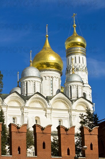 Archangel Cathedral and Ivan the Great bell tower inside Moscow Kremlin