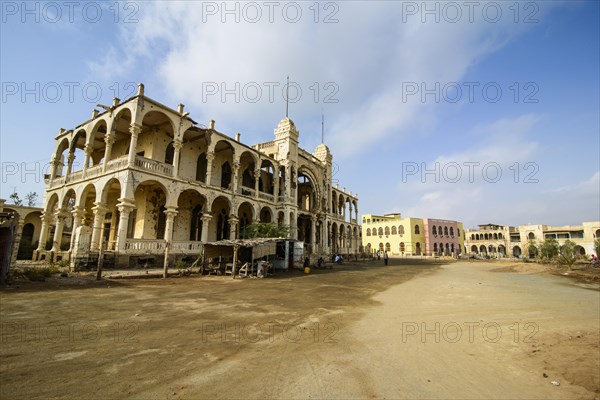 Destroyed former Banco d'Italia building