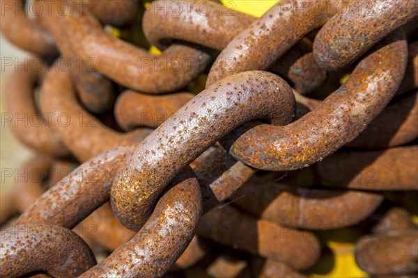 Rusty large metal chain