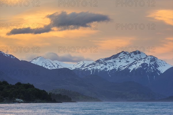 Sunset on Lake General Carrera