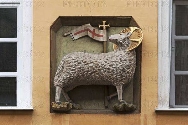 Lamb sculpture of the Schurstabhof Zum Lamm