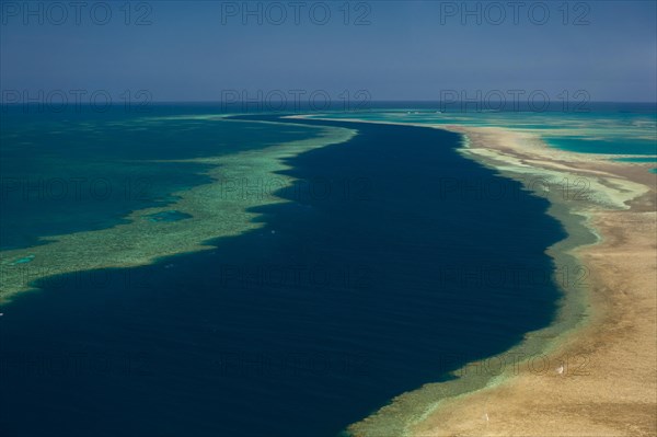 Aerial view of the Great Barrier Reef