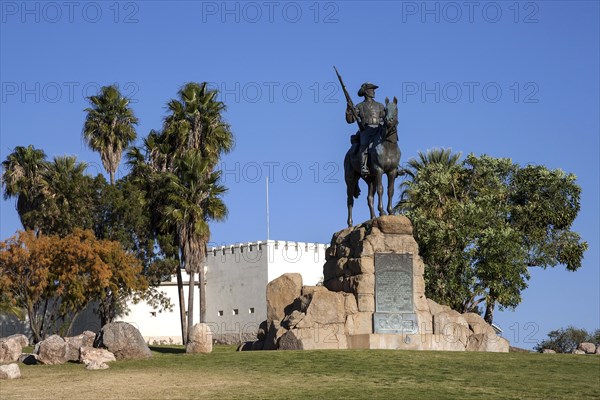 Equestrian statue in front of the Alte Feste or Old Fortress