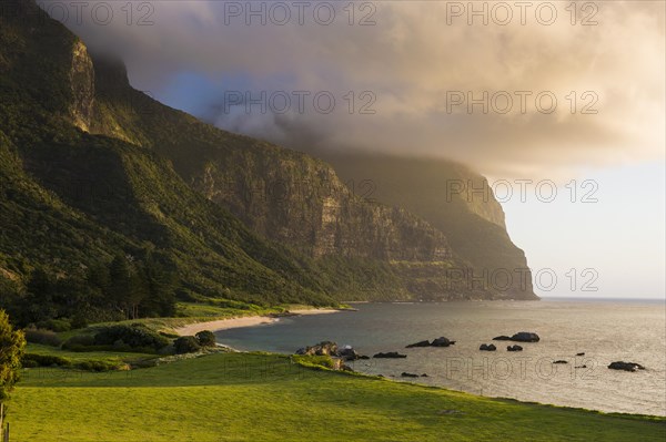 Mount Lidgbird and Mount Gower in the evening light