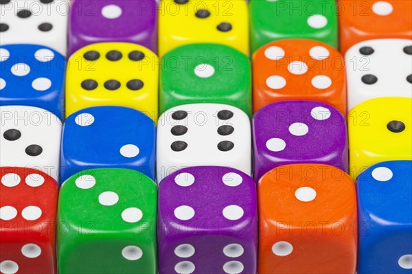 Colourful dice