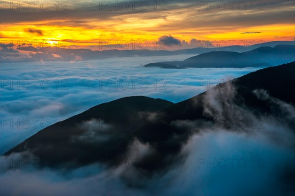 Sunrise above the clouds