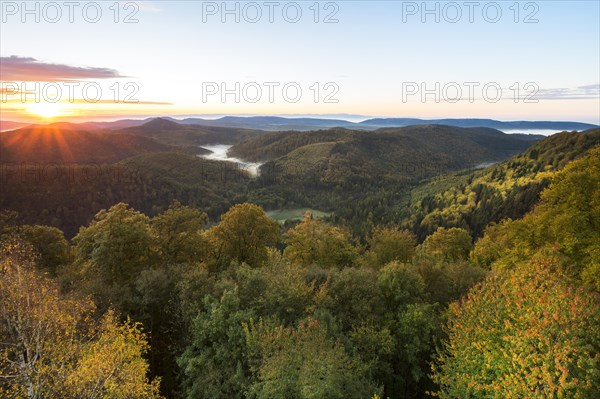 View of the Palatinate Forest from Wegelnburg Castle