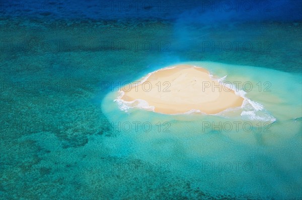 Coral reef with sand island