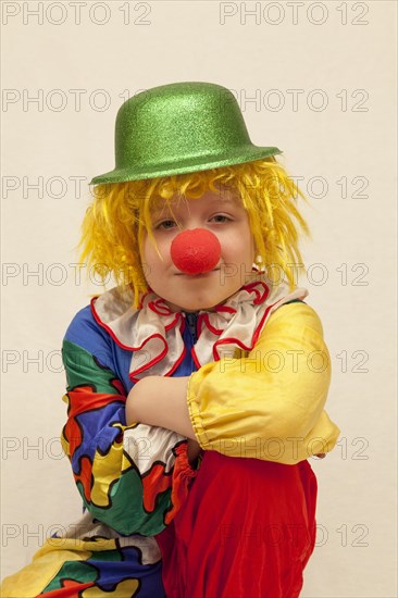 Boy dressed as a clown