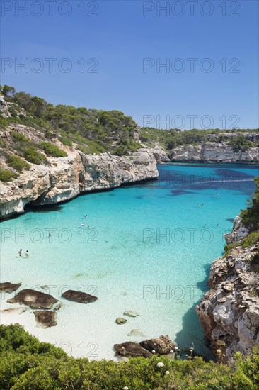 Bay and beach of Cala d'es Moro in Cala S'Almonia