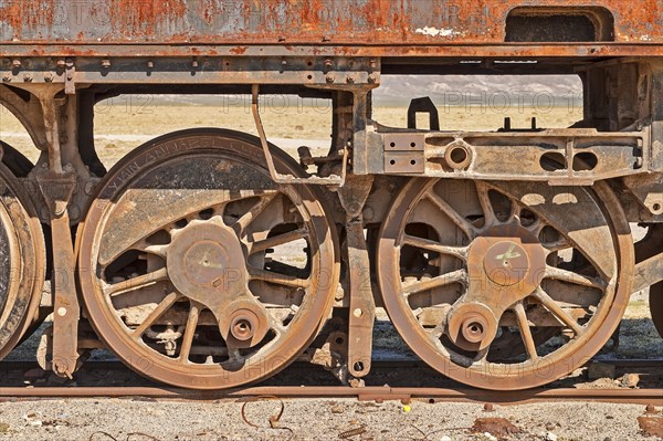 Old train in the train cemetery Cementerio de los Trenes