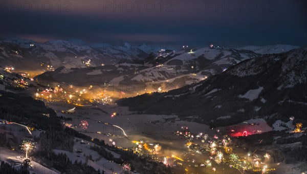 Fireworks over the Alps