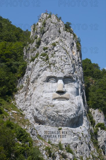 Rock sculpture of Decebalus