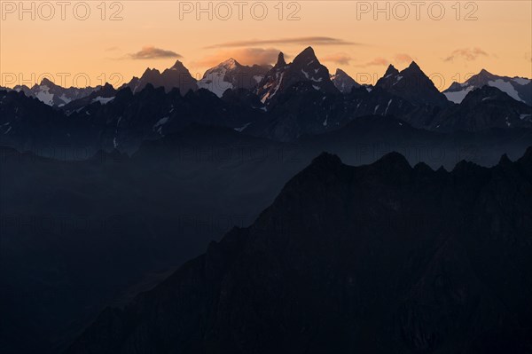 Sunrise above the Silvretta