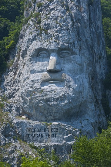 Rock sculpture of Decebalus