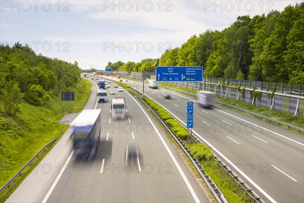 Three-lane A4 motorway between Chemnitz-Glosa and Chemnitz-Mitte