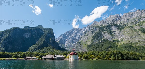 St. Bartholomae in Konigssee in front of the Watzmann