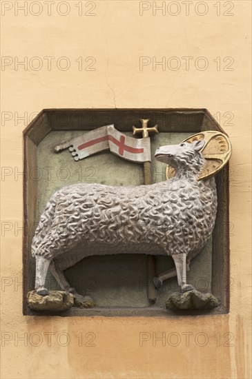 Lamb sculpture of the Schurstabhof Zum Lamm