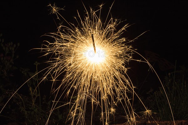 Burning sparkler