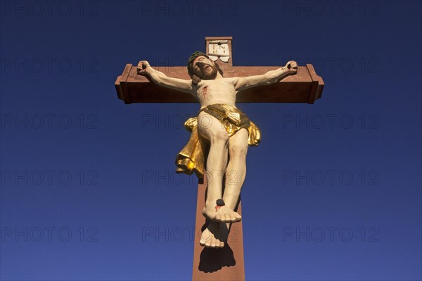 Colored stone crucifix